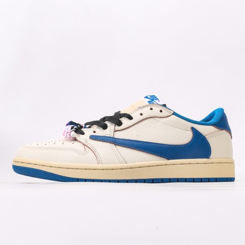 Air Jordan 1 Low Fragment Design x Sail Military Blue
